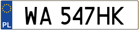 Trailer License Plate
